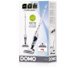 Domo aspirateur-balai 2 en 1 avec batterie rechargeable, 14,4 V, blanc