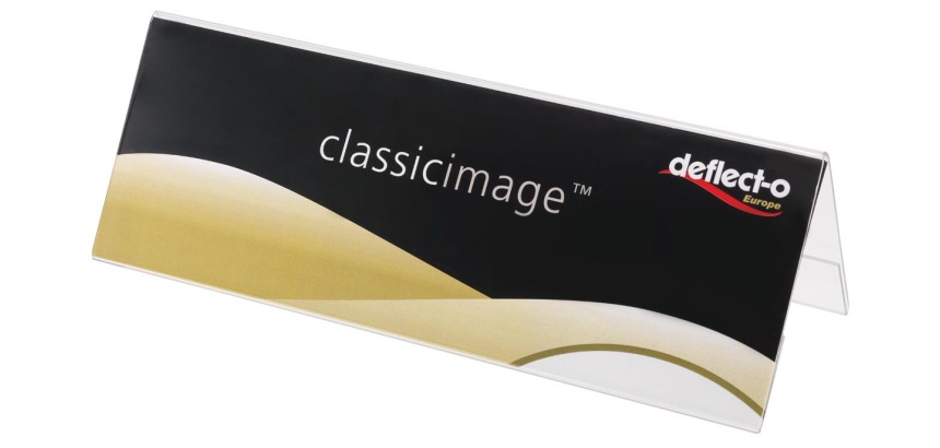 Deflecto porte-nom chevalet de table pour ft A4