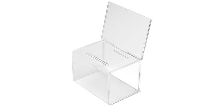 Display case with poster holder: 20.3 x 9.5 x 11 cm