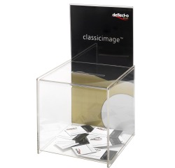 En_buzon de sugerencias archivo 2000 color cristal transparente 213x213x387 mm