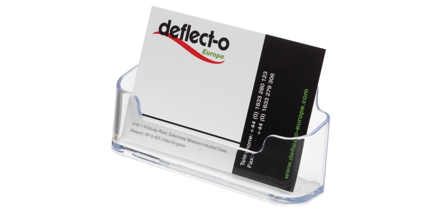 Deflecto Porte-cartes de visite 1 compartiment, transparent