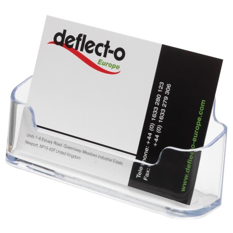 Deflecto Porte-cartes de visite 1 compartiment, transparent