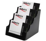 Deflecto Porte-cartes de visite 4 compartiments, noir