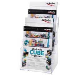 Deflecto présentoir de documents ft A4, 4 compartiments