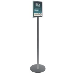 Deflecto support d'information sur pied double face magnétique, pour ft A4, argent