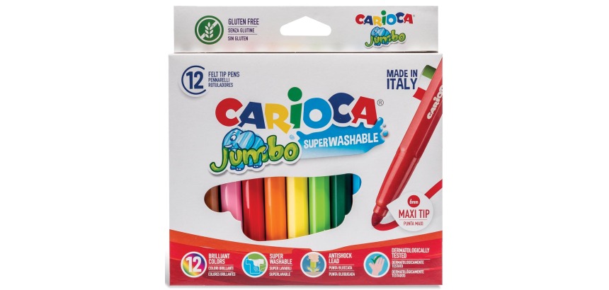 Viltstift Carioca Jumbo maxi assorti set à 12 stuks