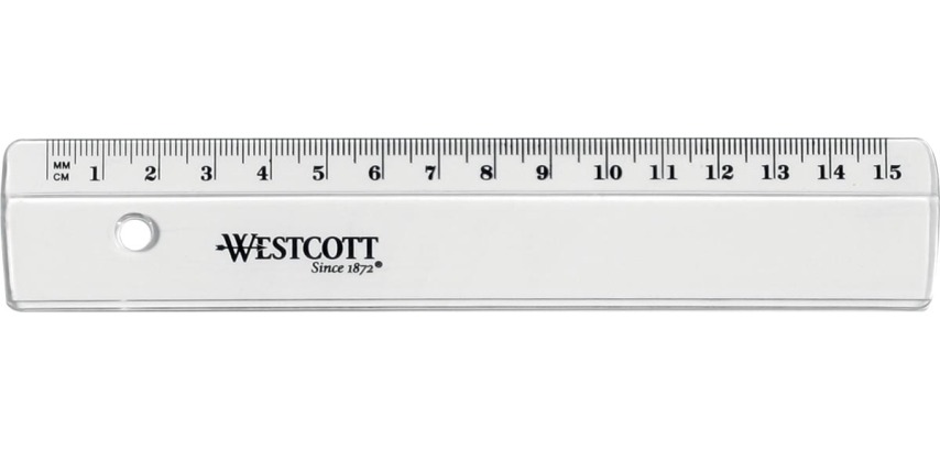 Westcott plastic lat 15 cm