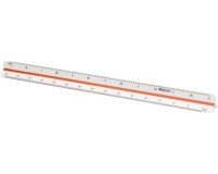 Westcott schaallat, 30 cm, 1:2,5; 1:5, 1:10; 1:20; 1:50 en 1:100