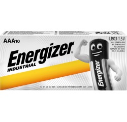 Energizer Industrial AAA Alkaline Battery Box of 10 Pieces