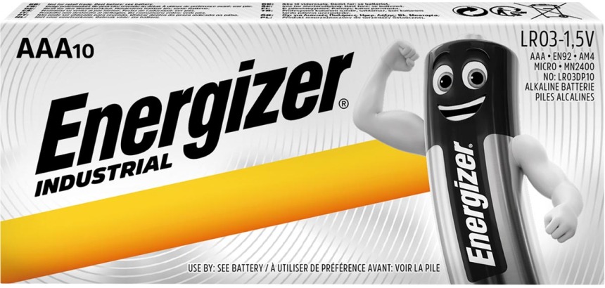 Pile Energizer Industrial AAA alcaline boîte 10 pièces