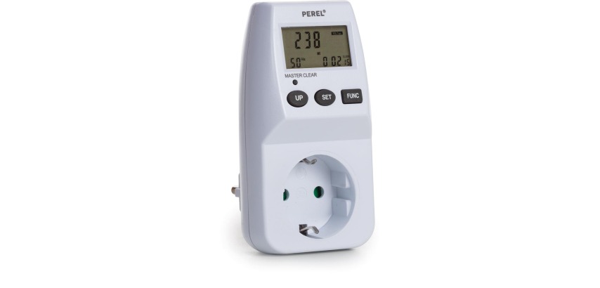 Perel wattmeter, 230 V, 16 A, white, for the Netherlands