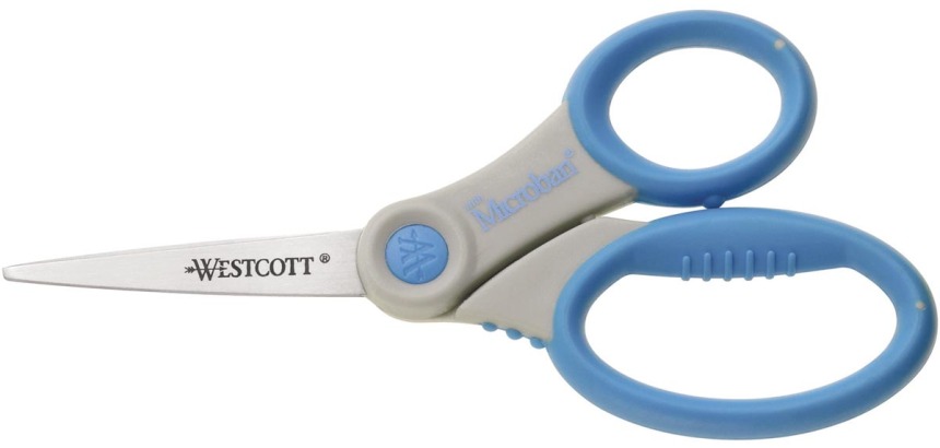 Westcott Elite Microban Schere 15,5 cm Softgrip, asymmetrische Ringe