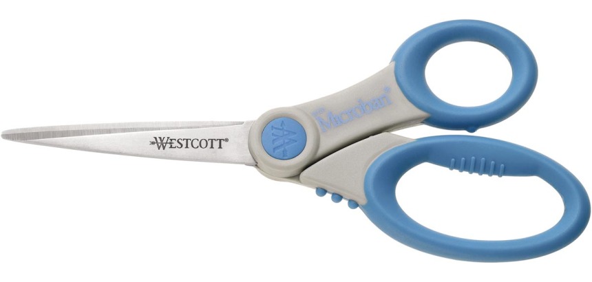 Ambidextrous scissors with rounded ends Westcott Microban Softgrip 21 cm
