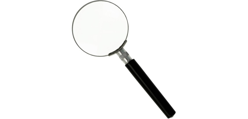 Westcott magnifying glass, diameter: 60 mm, magnification 5 times, black
