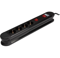 Tafelcontactdoos 4voudig beveiligd met schakelaar 150cm