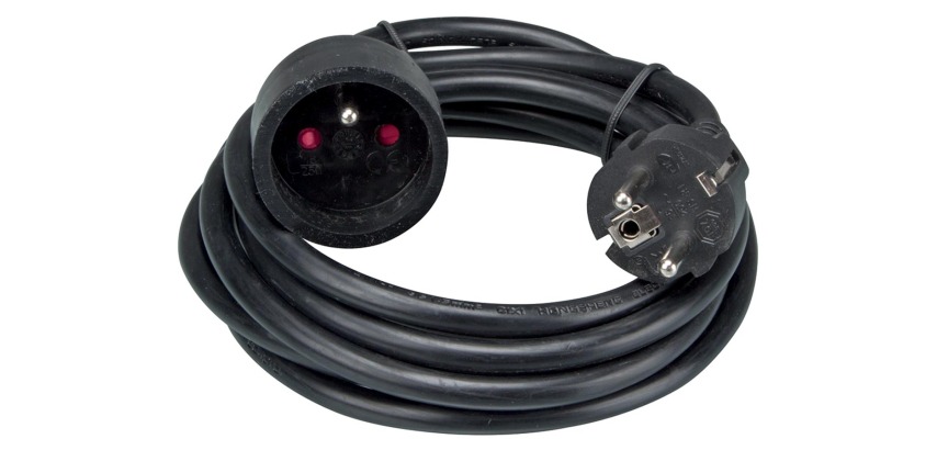 Perel 3-meter extension cord, for Belgium
