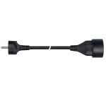 Perel verlengkabel 5 meter, zwart, voor België