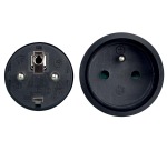 Perel verlengkabel 5 meter, zwart, voor België