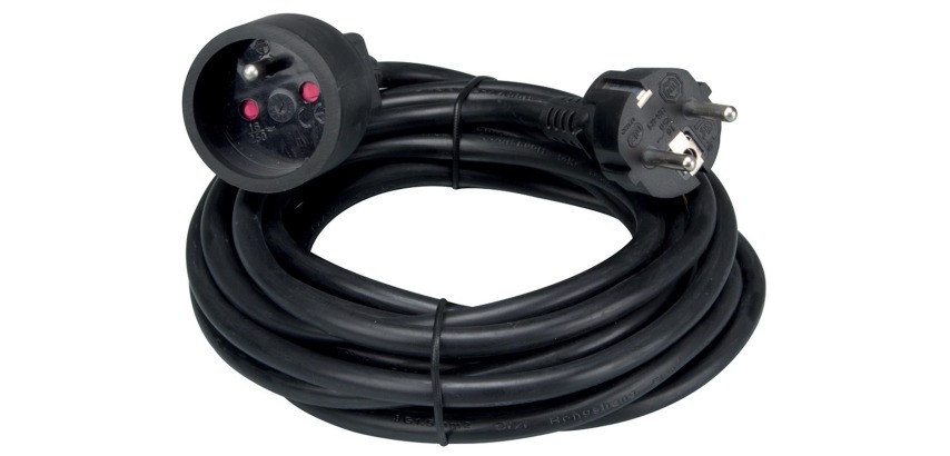 Perel 5-meter extension cord, for Belgium