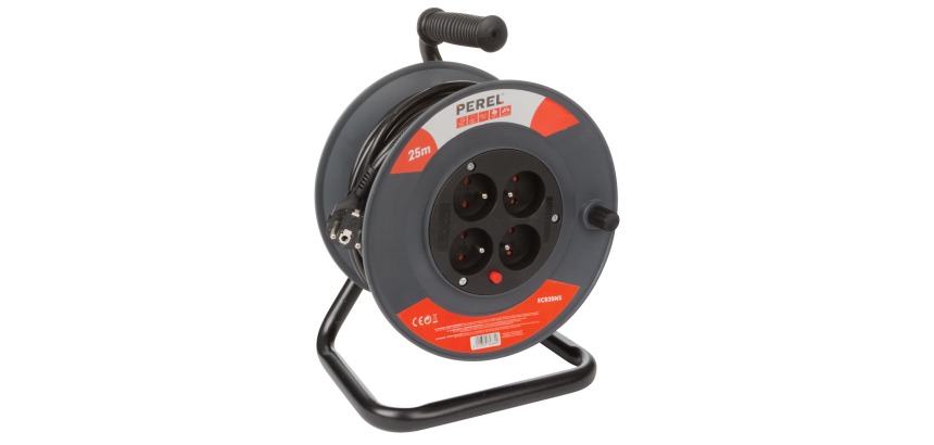 Perel kabelhaspel 3G1.50, 25 meter, voor België