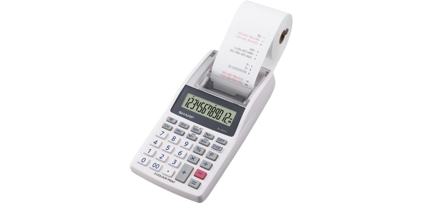 Sharp desktop calculator with roll EL-1611V