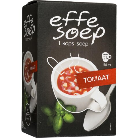 Effe Soep 1-kops, tomaat, 175 ml, doos van 21 zakjes