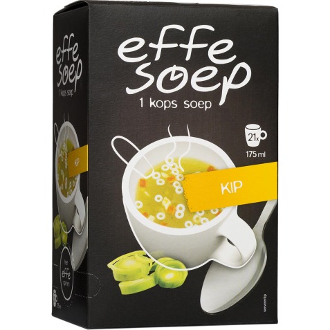 Effe Soep 1-kops, kip, 175 ml, doos van 21 zakjes