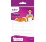 Avery Family étiquettes vêtements, ft 4,5 x 1,3 cm, blanc, sachet brochable avec 36 étiquettes