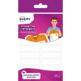 Avery Family étiquettes vêtements, ft 4,5 x 1,3 cm, blanc, sachet brochable avec 36 étiquettes