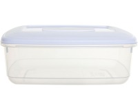 Whitefurze boîte de conservation rectangulaire 2 litres, transparent avec couverle blanc