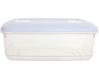 Whitefurze boîte de conservation rectangulaire 4 litres, transparent avec couverle blanc