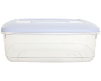 Whitefurze boîte de conservation rectangulaire 3 litres, transparent avec couverle blanc