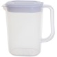 Whitefurze pichet 1,5 litre, transparent avec couverle blanc