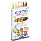 Giotto Turbo Maxi Skin Tones viltstiften, etui van 6 stuks