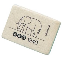 Aka gomme Eléphant format moyen, boîte de 40 pièces