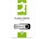 Q-CONNECT USB stick 2.0, zwart, 64 GB