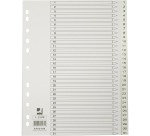 Q-CONNECT dividers, A4, PP, 11 holes, with cover page, set of 1-31, white