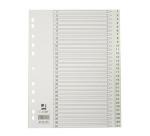 Q-CONNECT dividers, A4, PP, 11 holes, with cover page, set of 1-31, white