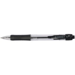 Q-CONNECT stylo bille, rétractable, 0,7 mm, pointe moyenne, noir