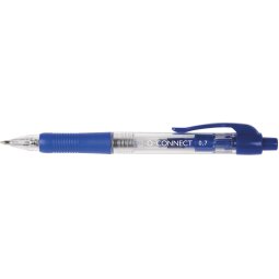 Q-CONNECT balpen, retractable, 0,7 mm, medium punt, blauw