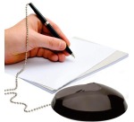 Q-CONNECT pen holder, black, with 3 blue refills