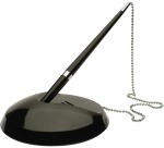Q-CONNECT pen holder, black, with 3 blue refills
