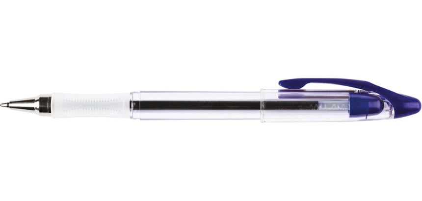 Q-CONNECT Delta stylo, 0,4 mm, pointe moyenne, bleu