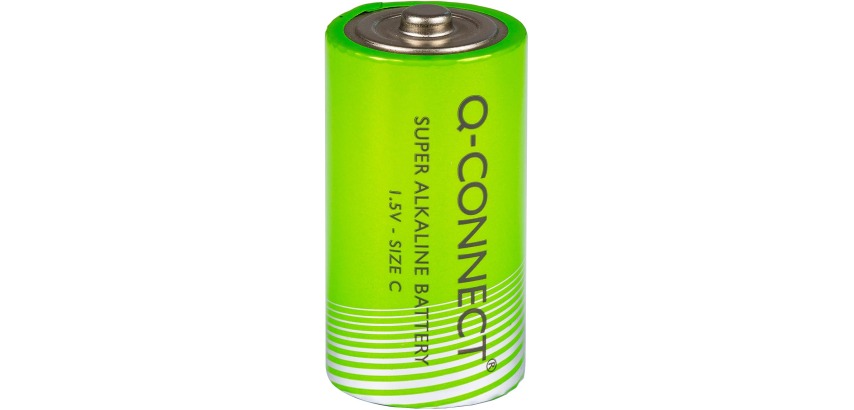 Q-CONNECT Batterie, alkalisch, C, Blister mit 2 Stück