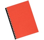 Q-CONNECT couvert A4 grain cuir 250 grammes 100 pièces rouge