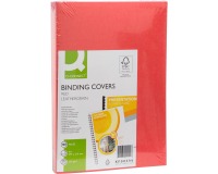 Q-CONNECT dekblad A4 leder 250 grams 100 stuks rood