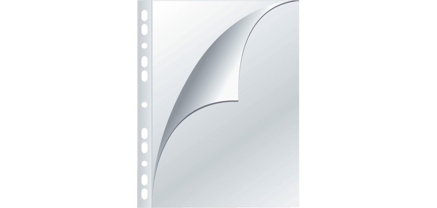 Q-CONNECT A4 punched pocket 11-hole punched grained 80 microns pack of 100 pieces