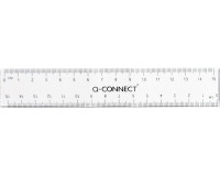 Q-CONNECT meetlat, transparant polystereen, 15 cm