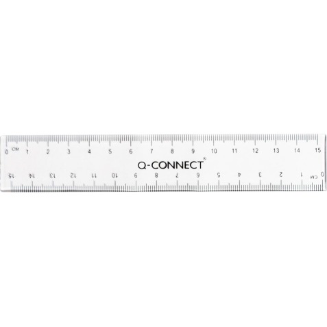 Q-CONNECT latte, polystyrène tranparant, 15 cm