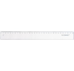 EN_Regla q-connect 30 cm plastico transparente